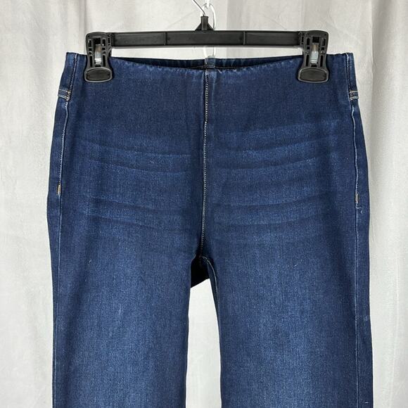Soft Surroundings The Ultimate Flared Jeans‎ in Dark Blue Wash. - Picture 5 of 10